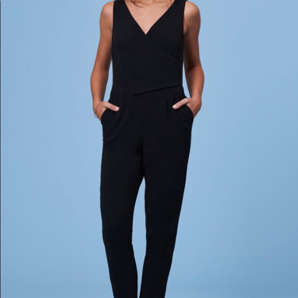 Black asymmetrical ALI & JAY jumpsuit